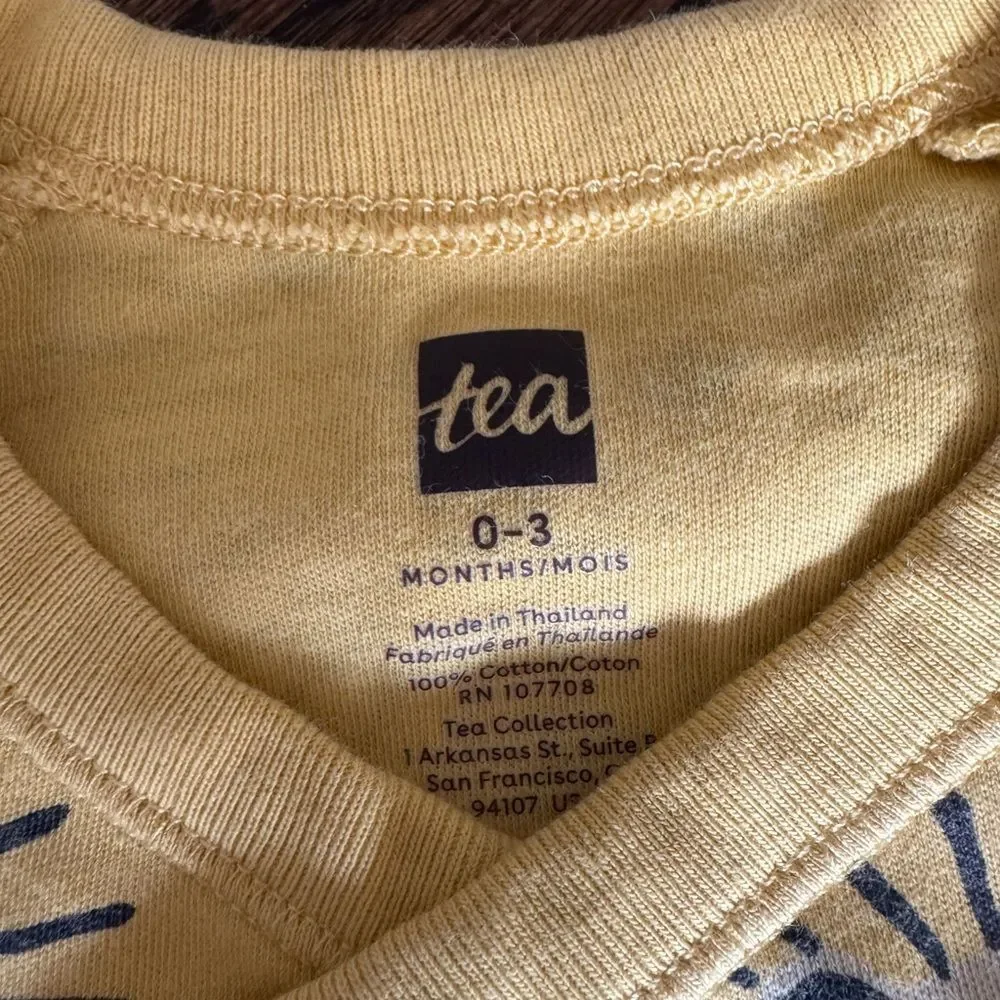 Tea Collection Yellow Lion Bodysuit - 0-3m
